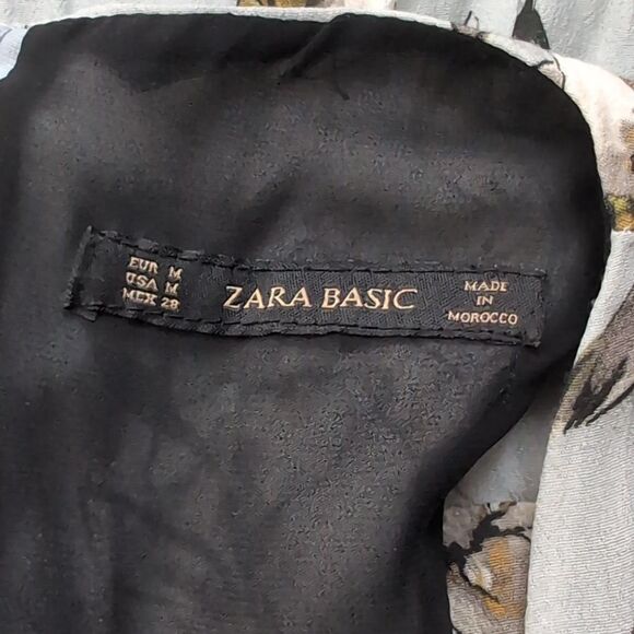 Zara lavender blue floral  jumpsuit size M - Picture 8 of 12